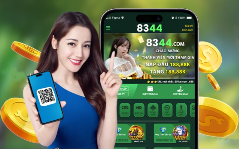 Hình ảnh quảng cáo của 8jbet hiển thị nền tảng và các lợi ích